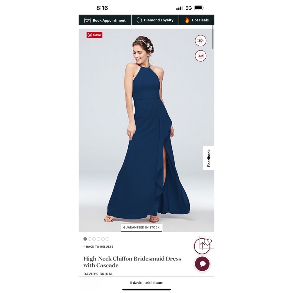 High neck bridesmaid dress